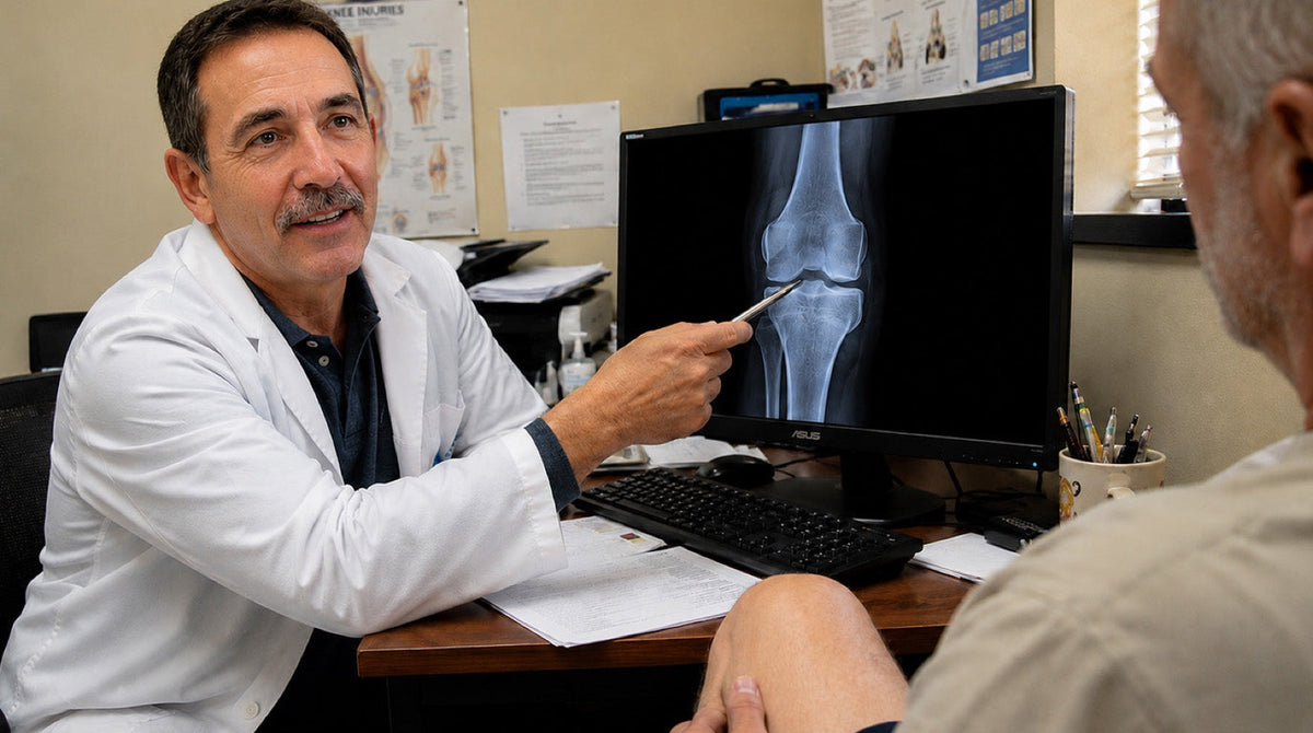 Consultation autour d'une radiographie de genou