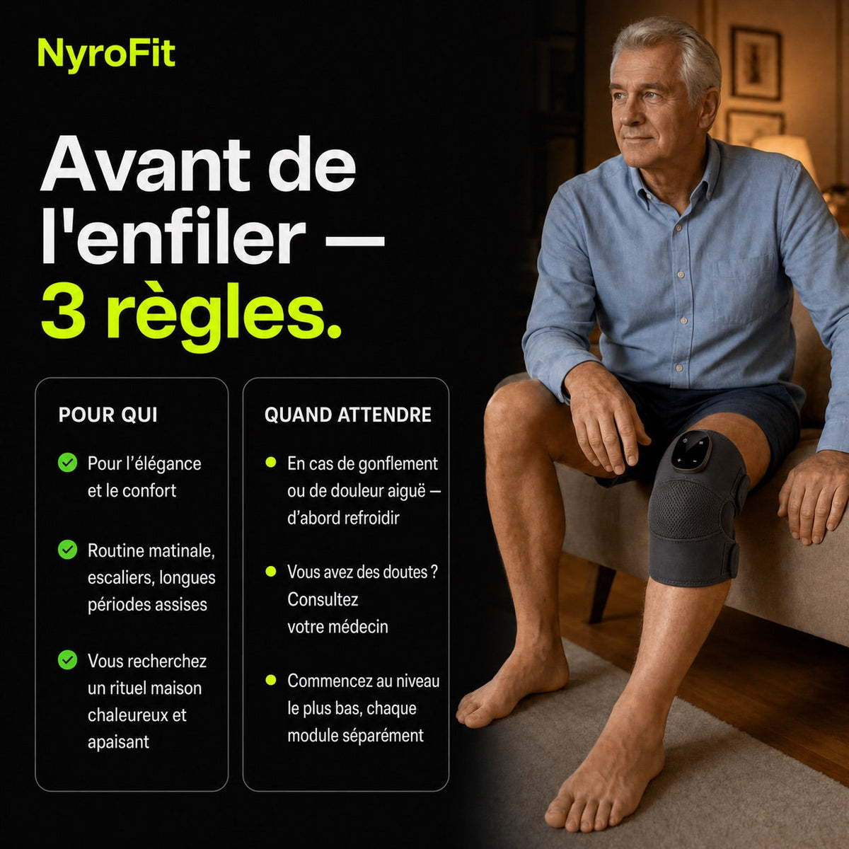 Pour qui est fait le masseur de genou et quand l utiliser