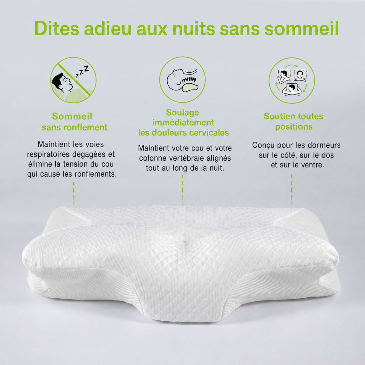 Trois bénéfices de l'oreiller NyroSleep contre les nuits sans sommeil