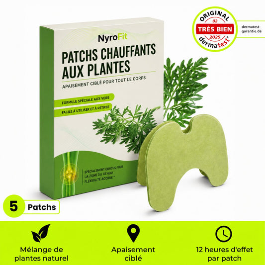 Patchs Chauffants aux Plantes NyroFit — boîte et patch