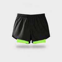 Short running 2-en-1 NyroRun — coloris Vert Lime