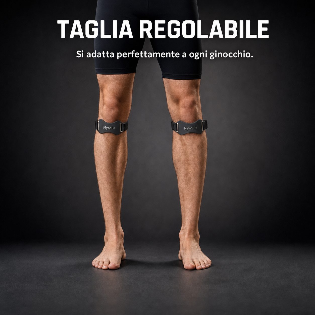 Taille unique ajustable, s'adapte à chaque genou
